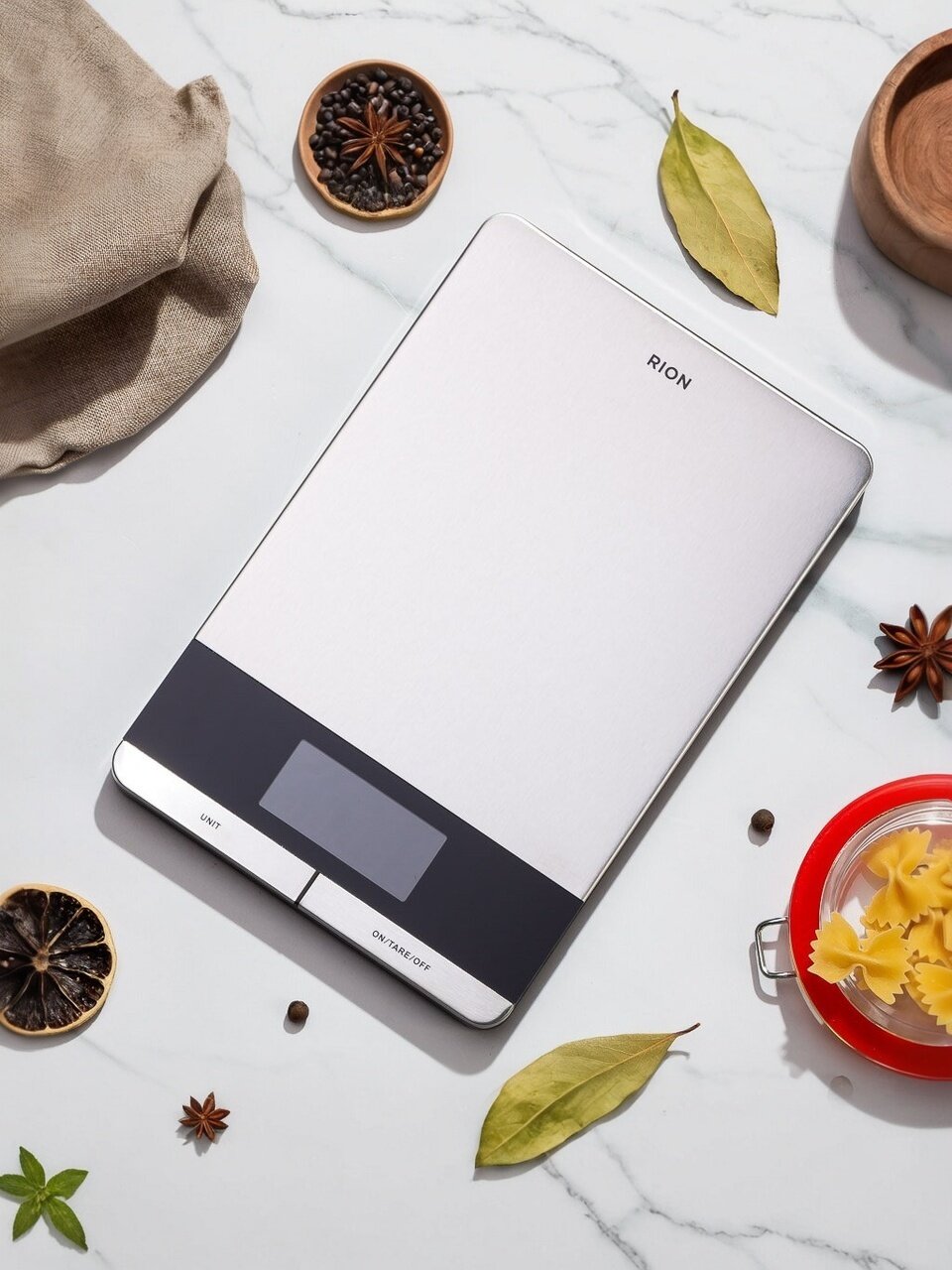 Кухонные весы электронные, до 5 кг, настольные, нержавеющая сталь, Rion, PT-835