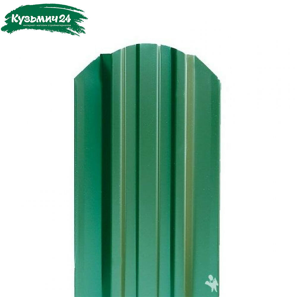 Штакетник L-18 м S-124 мм тёмно-зеленый RAL6005