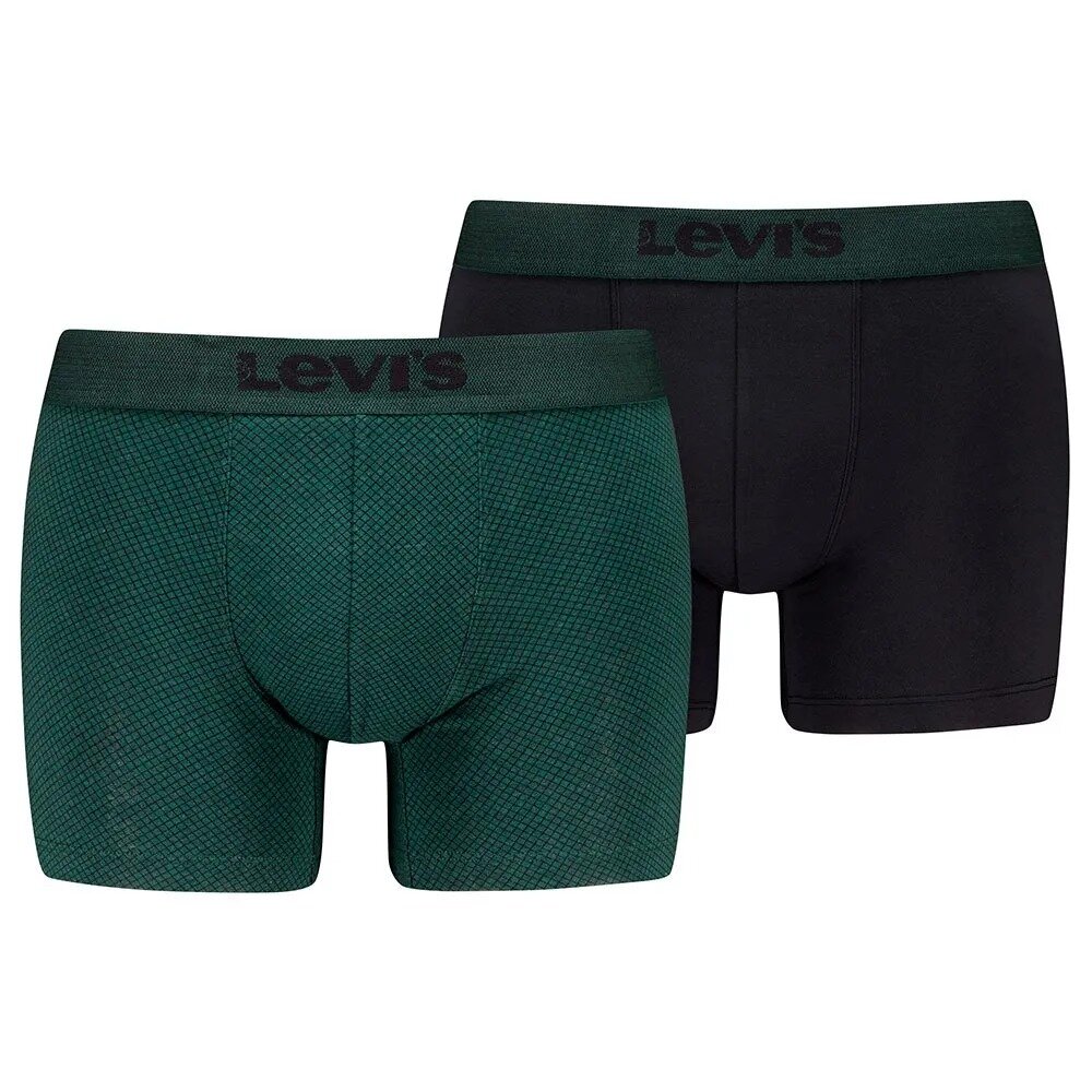 Трусы Levi's, комплект из 2 шт., размер XL, зеленый/черный