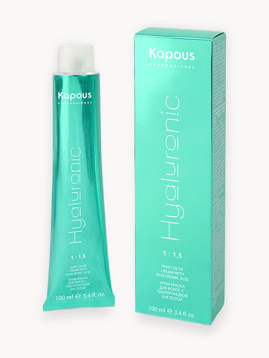 Крем-краска с гиалуроновой кислотой Kapous «Hyaluronic Acid», 10.016 Платиновый блондин пастельный жемчужный, 100 мл