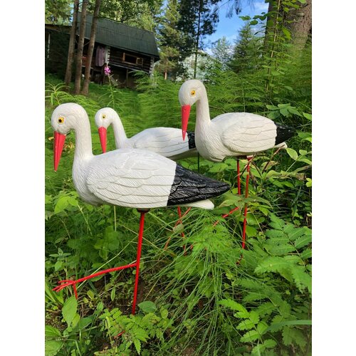 Аист садовая фигура