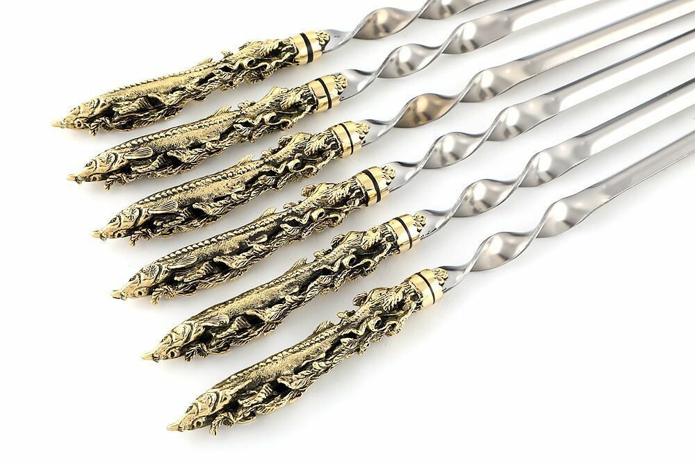 Набор шампуров - Осетр (цельное литье)