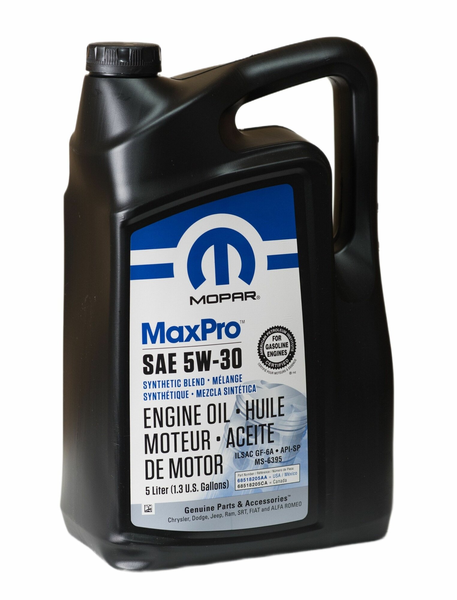 Моторное масло MOPAR MAXPRO SAE 5W-30 (5 л) Арт.68518205AA — фото 1