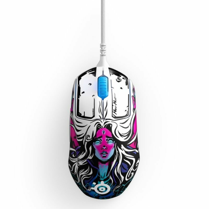 Игровая мышь SteelSeries Prime Neo Noir Edition легкая, киберспортивная сетка, точное отслеживание с помощью датчика TrueMove Pro — фото 1