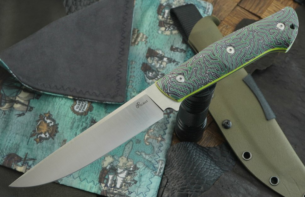 Ножевая мастерская Валерия Лисицкого нож Лис  сталь Elmax  крио  рукоять микарта CrazyFiber