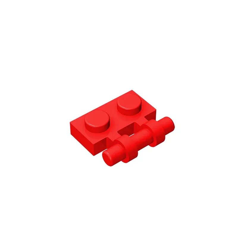 Красная пластина 1x2 со стиком Gobricks для Lego, Цвет: 010