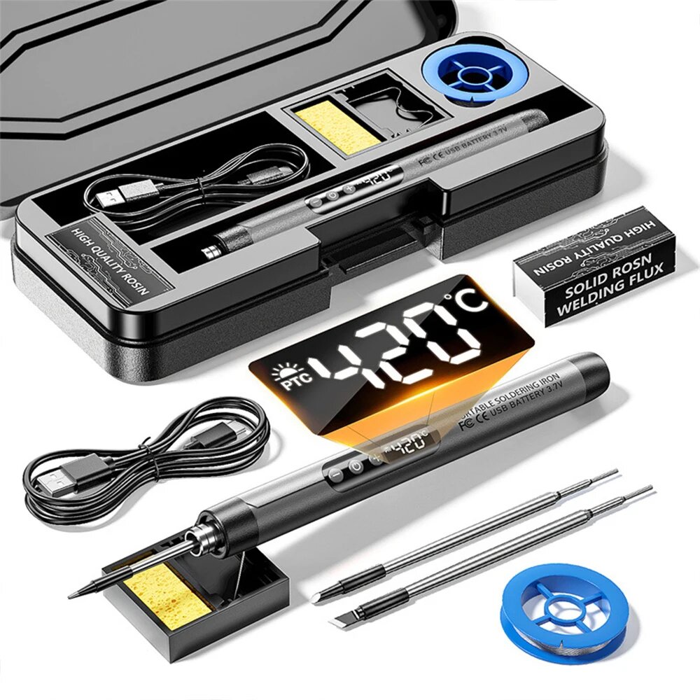 Беспроводной паяльник isfriday USB Soldering Iron  Black  С сварочные наконечники