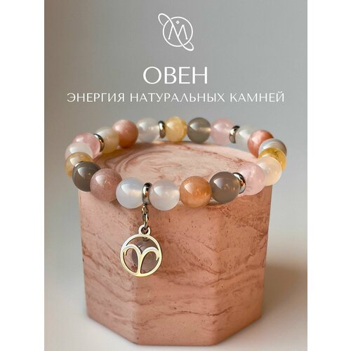 фото Браслет om gemstone workshop, красный, серебристый