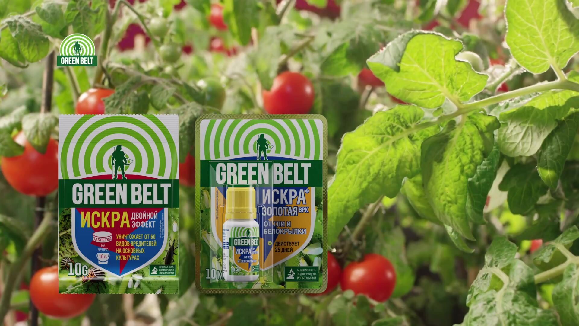 Инсектицидное средство "Искра Золотая" GREEN BELT, от тли, белокрылки, трипсов, 10 мл — фото 1