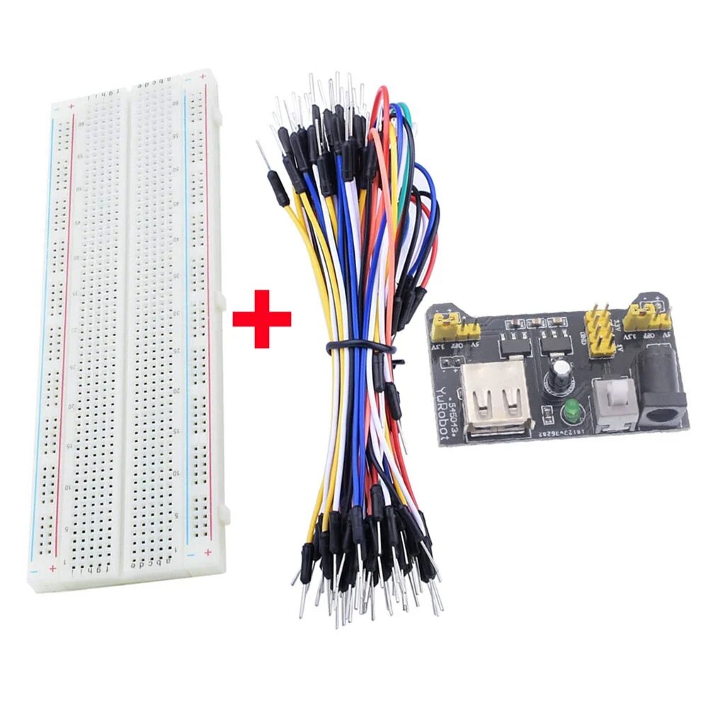 Макетная плата AOKIN breadboard jumper wire 830 точек, Kit 1