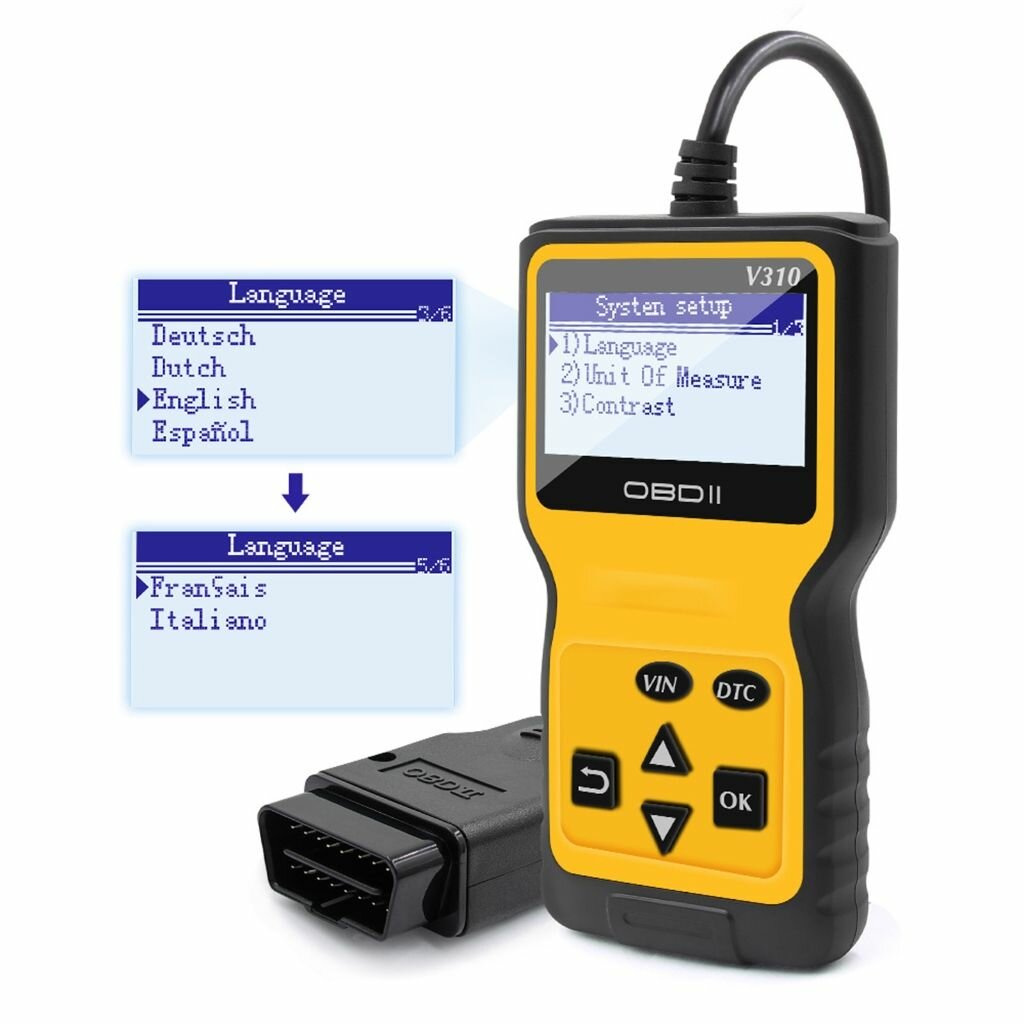 Считыватель кода OBD2 V310 Диагностический прибор для считывания кода неисправности автомобиля, Набор инструментов для автомобиля