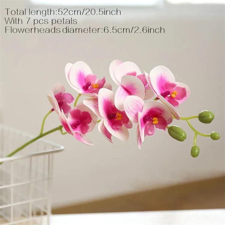 Искусственные орхидеи ПВХ HMEOT, Pink orchid 52cm
