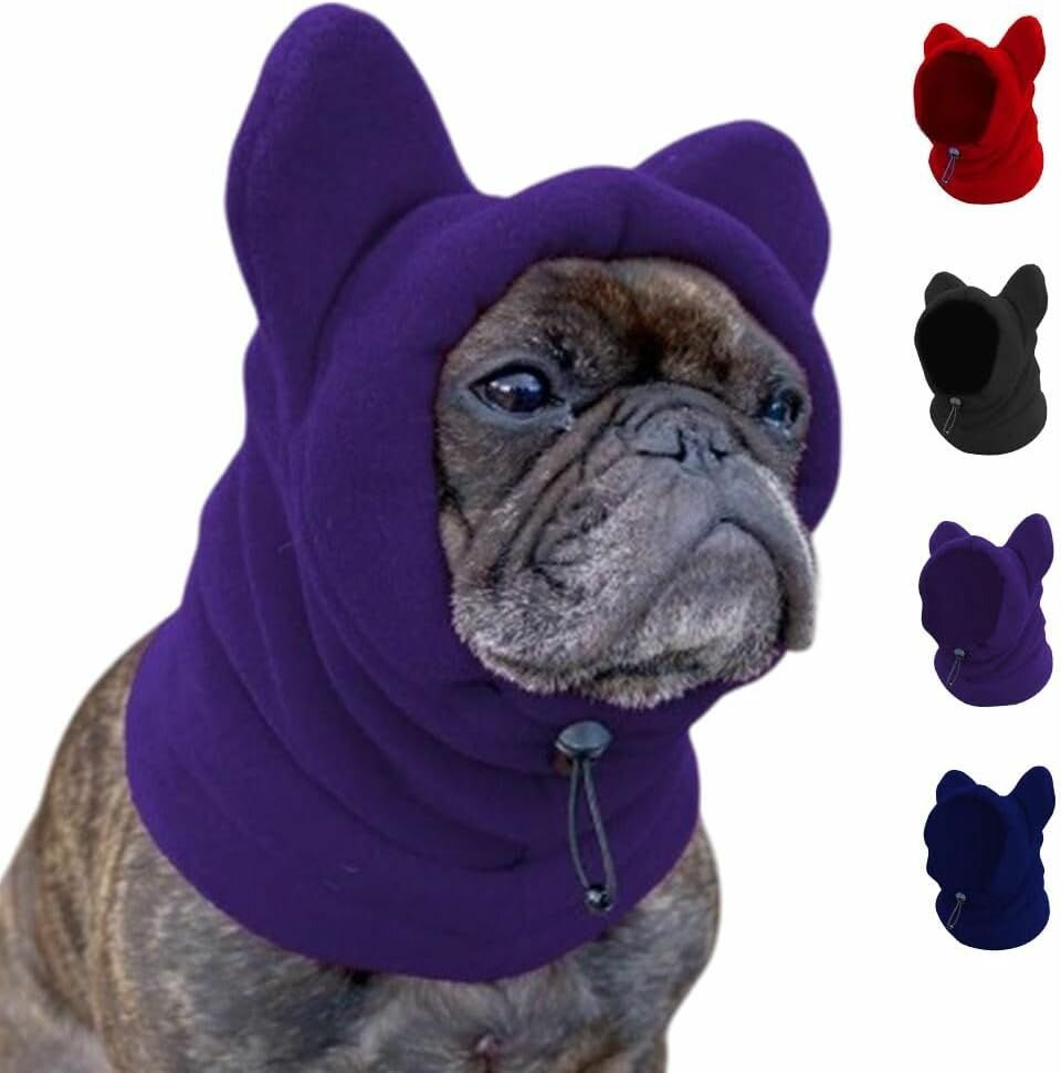 Зимняя шапка для собак с тёплыми ушами для маленьких и средних собак