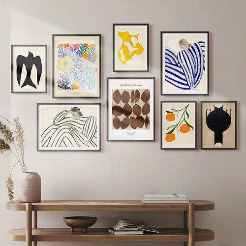 Изображение товара Постеры 8 шт на стену для интерьера "Яркие абстракции", набор постеров