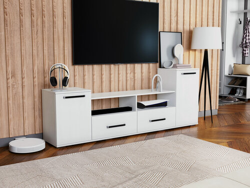 Изображение товара Тумба под телевизор напольная Парус-2 200х75х37,5 см, цвет белый