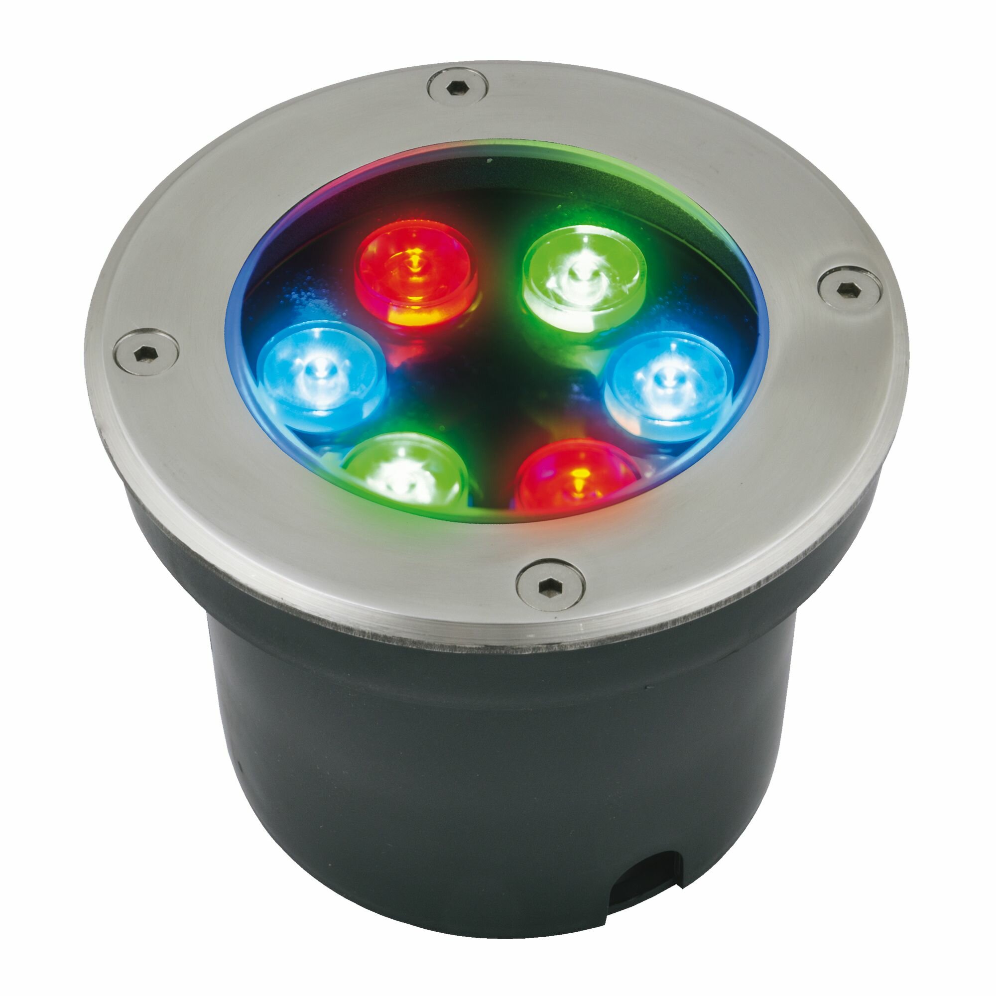 Тротуарный встраиваемый светильник ULU-B11A-6W-RGB IP67 GREY RGB свет. Корпус серый. UL-00006821