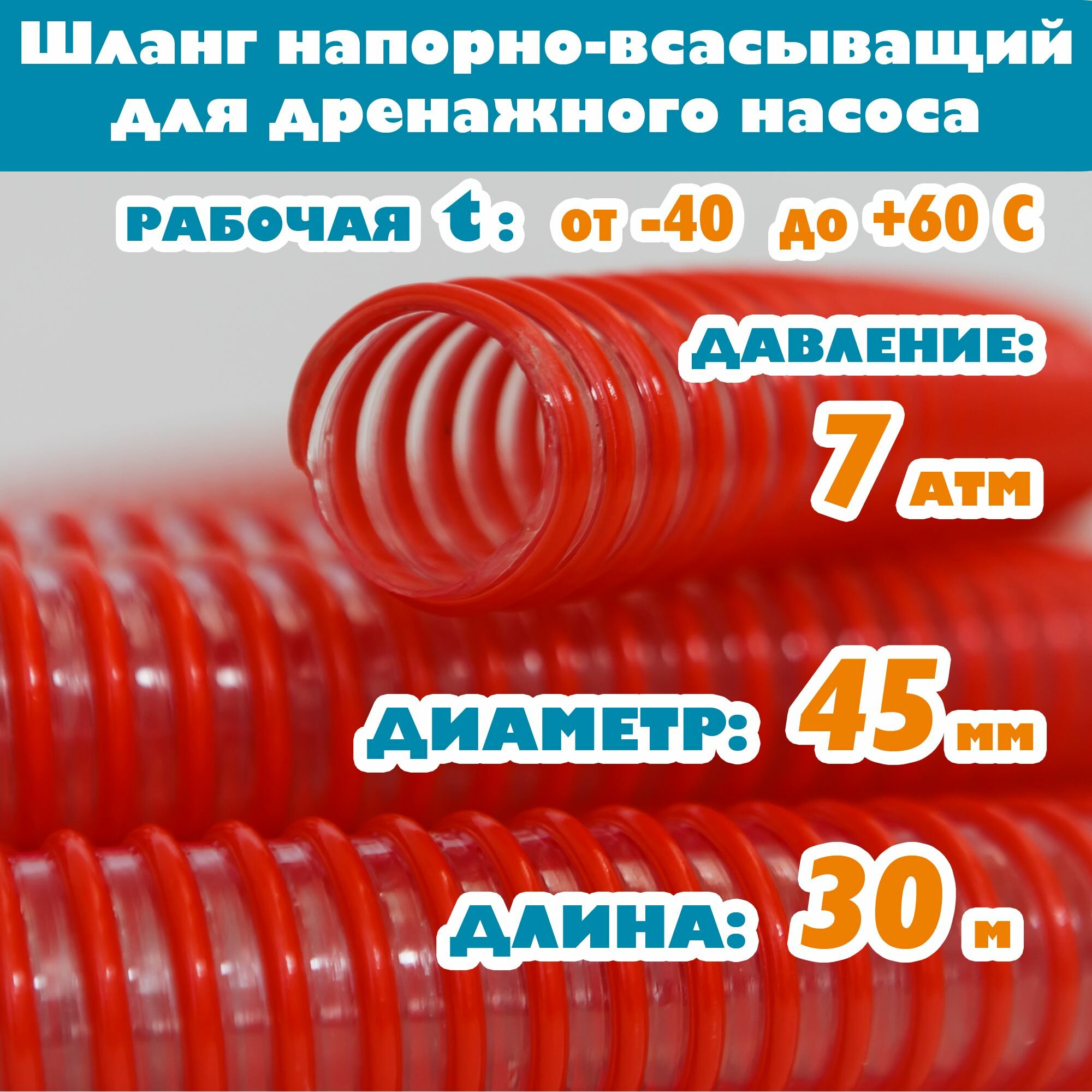 Шланг для дренажного насоса 45 мм (1 3/4