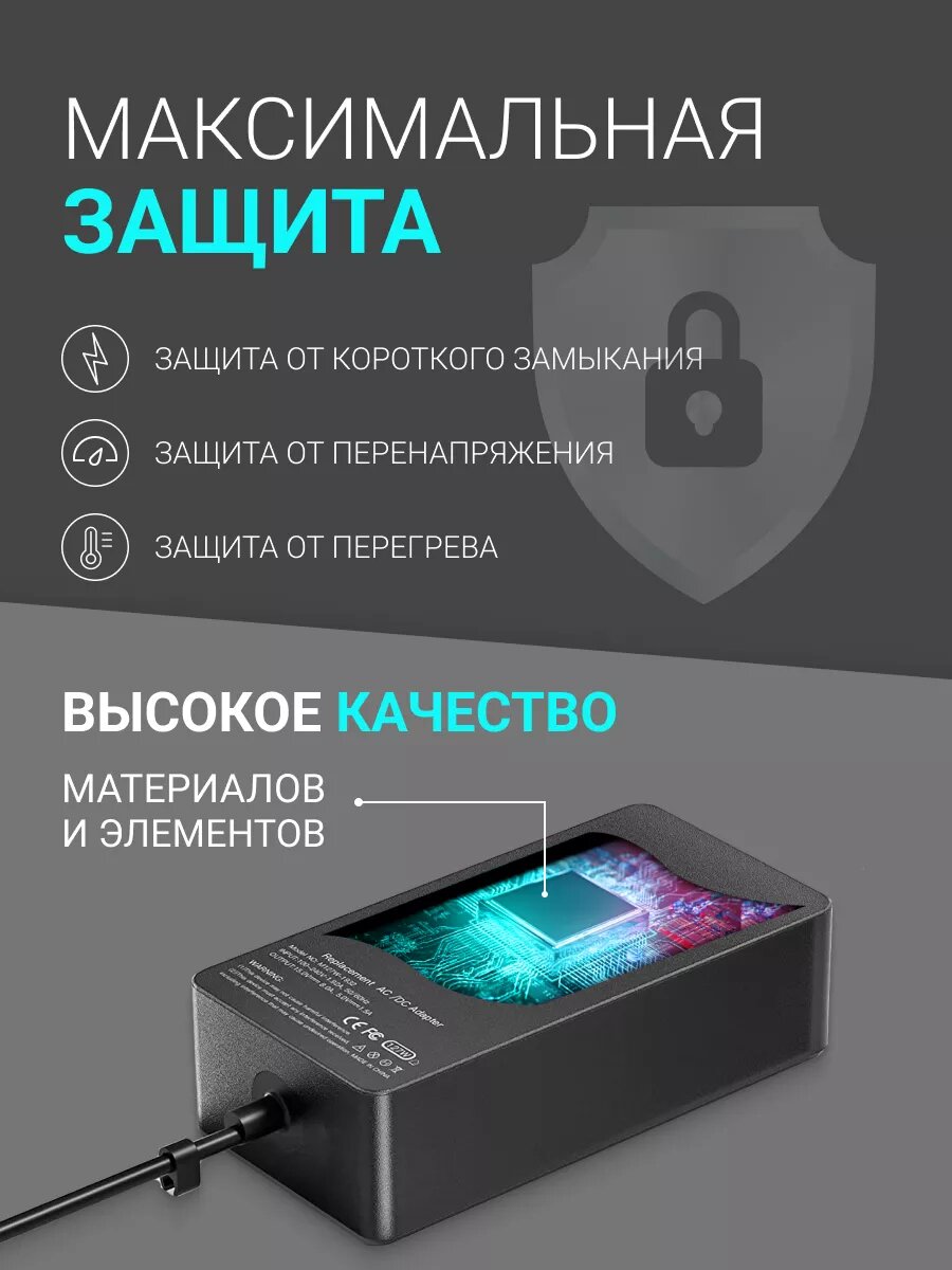 Зарядное устройство Asus 19V 3.42A (штекер 5.5x2.5 мм) — фото 1