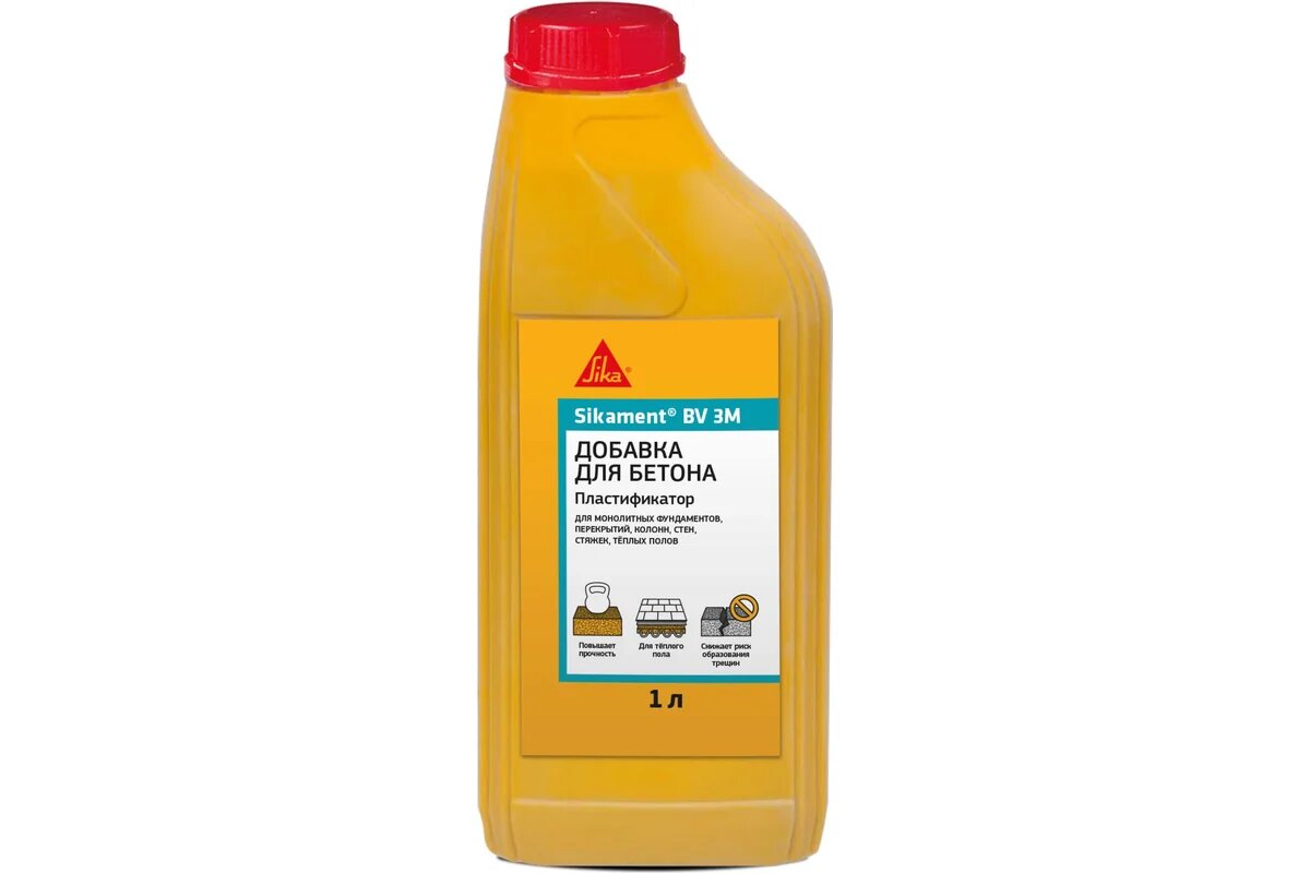 SIKA Ment BV Пластификатор для бетонов и растворов Канистра 3M 1л. 524064