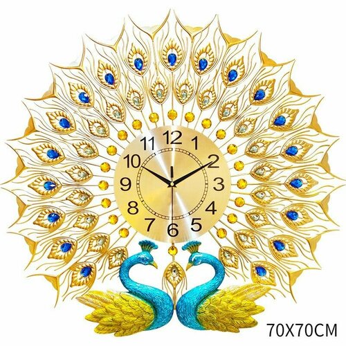 Настенные часы с благоприятным павлином