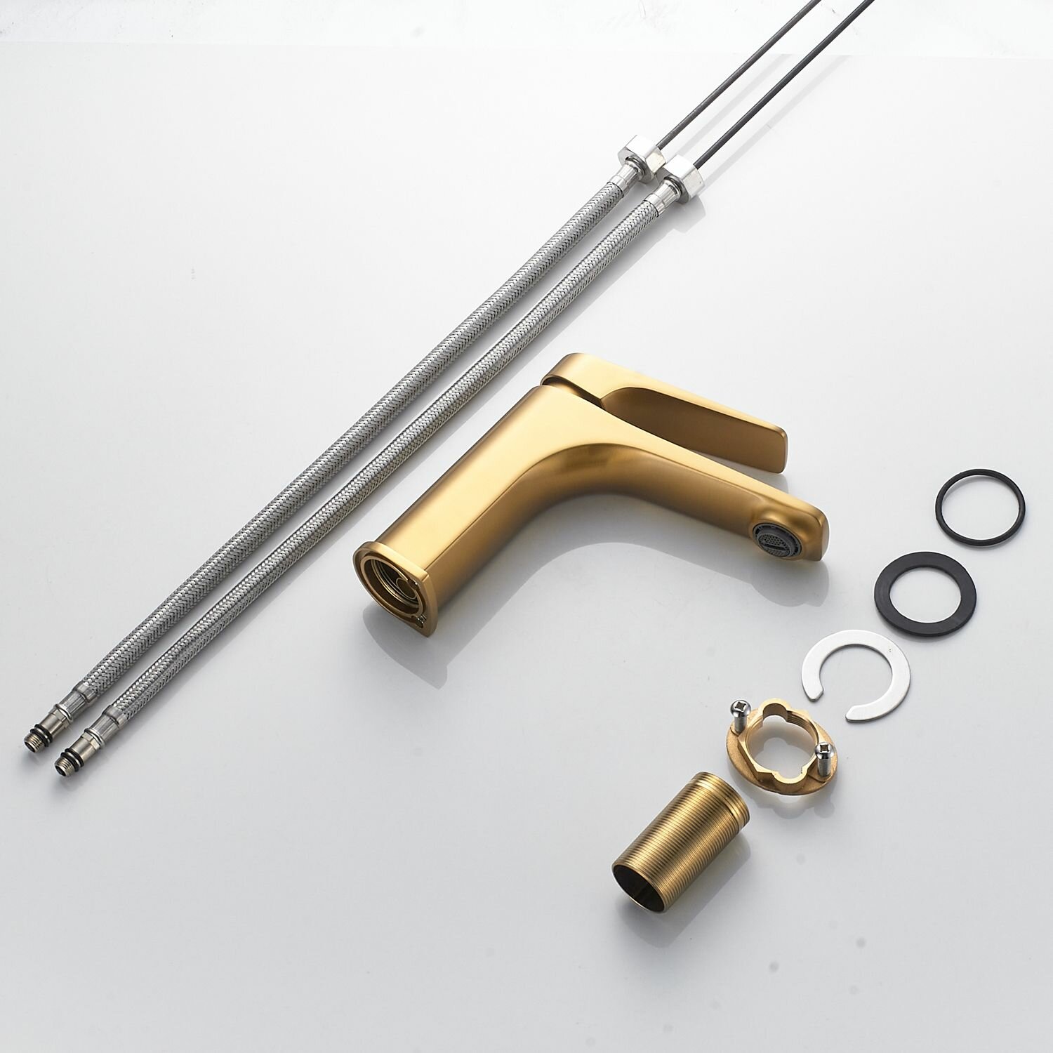 Смеситель для раковины S4201G золотой сатин — фото 1