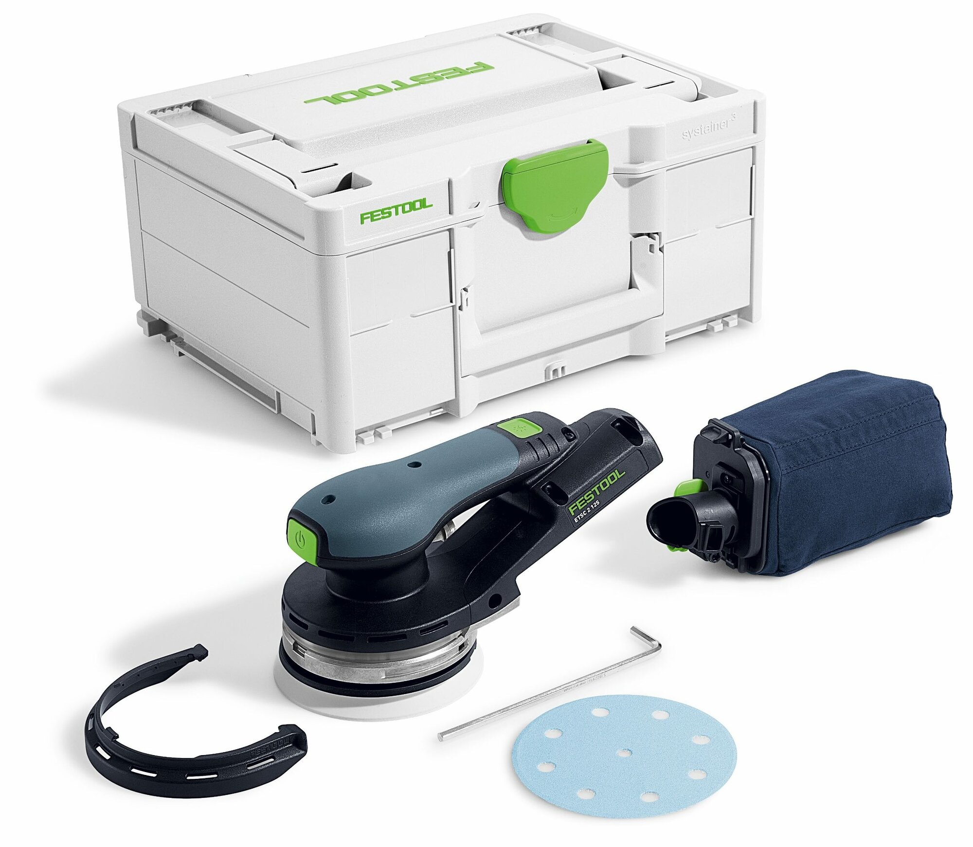 Аккумуляторная эксцентриковая шлифовальная машинка Festool ETSC 2 125-Basic