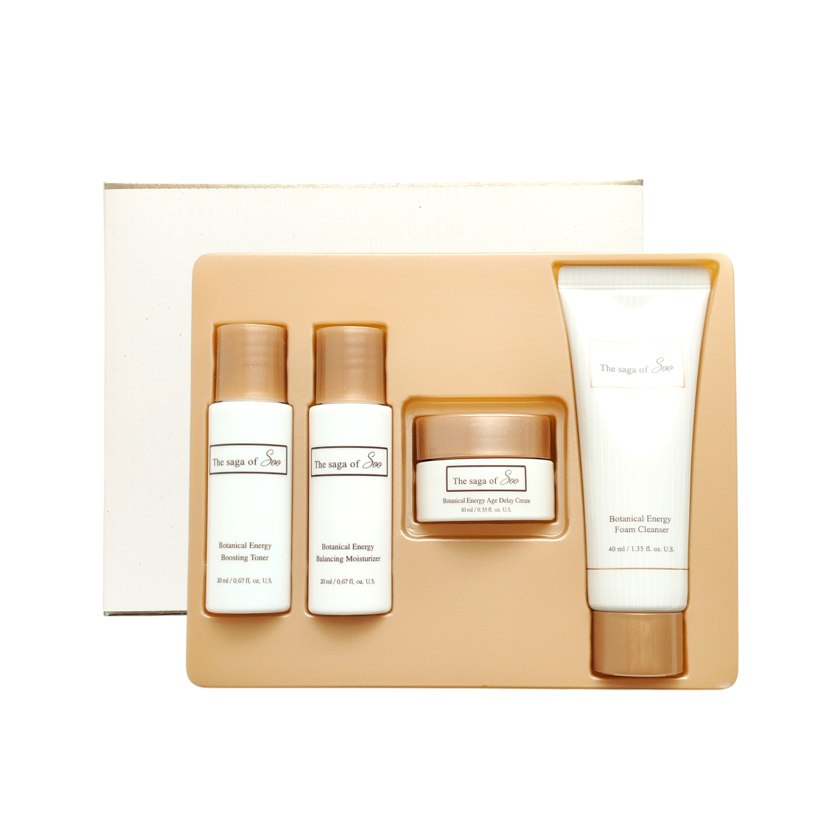 Набор для чувствительной кожи с восточными травами The Saga of Soo Botanical Energy Skincare Trial Kit 4pcs