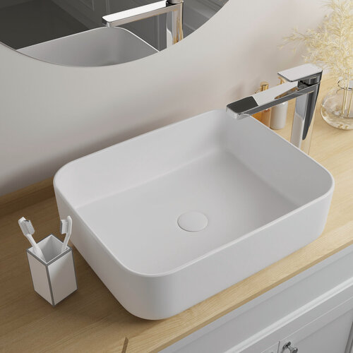 Изображение товара Раковина накладная IDDIS Bridge BRIWM05i27 белая матовая