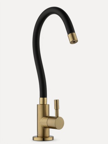Изображение товара Кран для питьевой воды Diadonna, бронзовый, гибкий излив, черный с бронзой, современный стиль