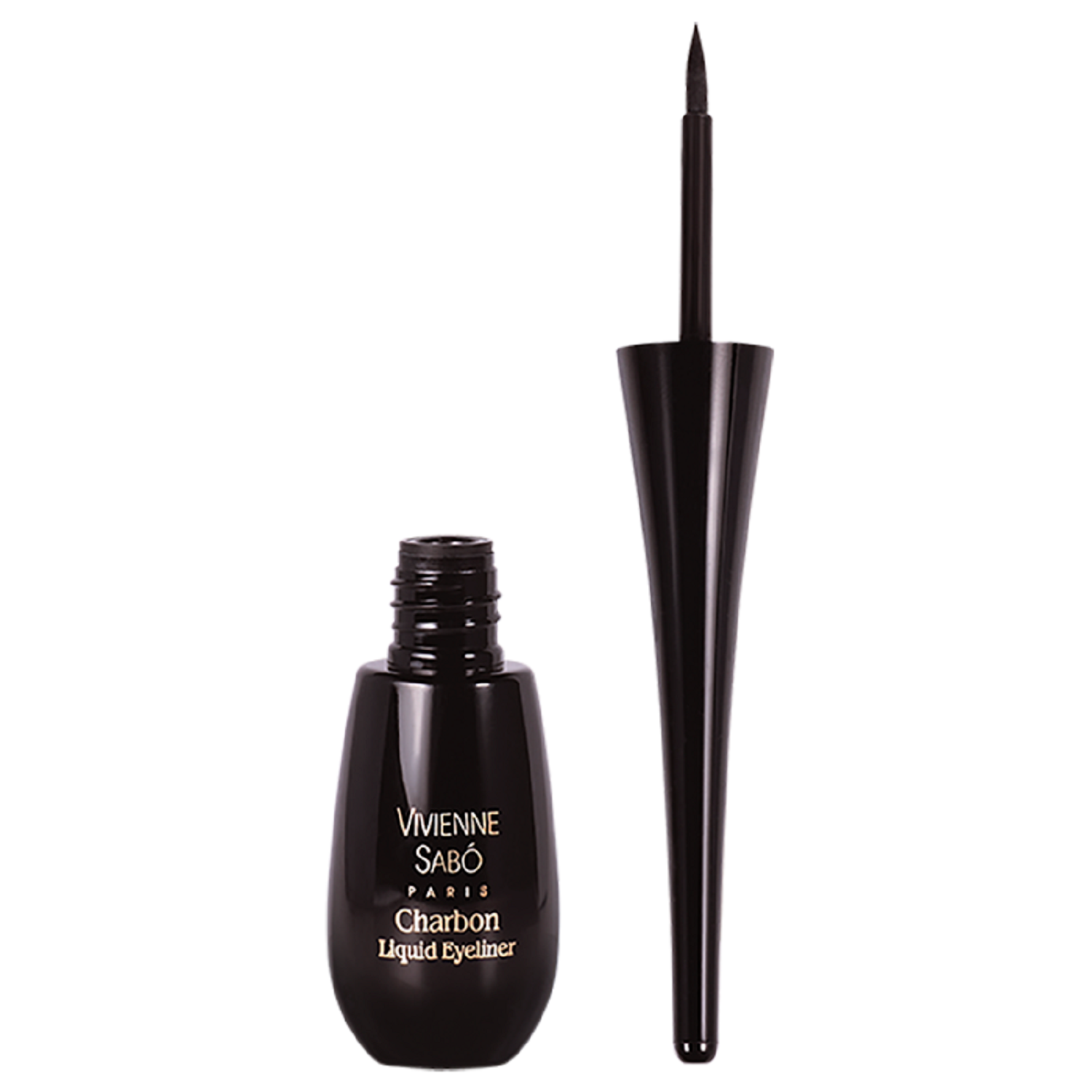 Подводка Vivienne Sabo Charbon, жидкая, для глаз, тон 01, черная, 6 мл — фото 1