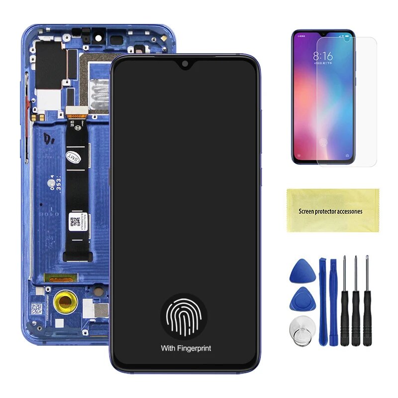AMOLED для Xiaomi Mi 9, протестирован для Mi9 M1902F1G, ЖК-дисплей, сменный преобразователь сенсорного экрана в сборе