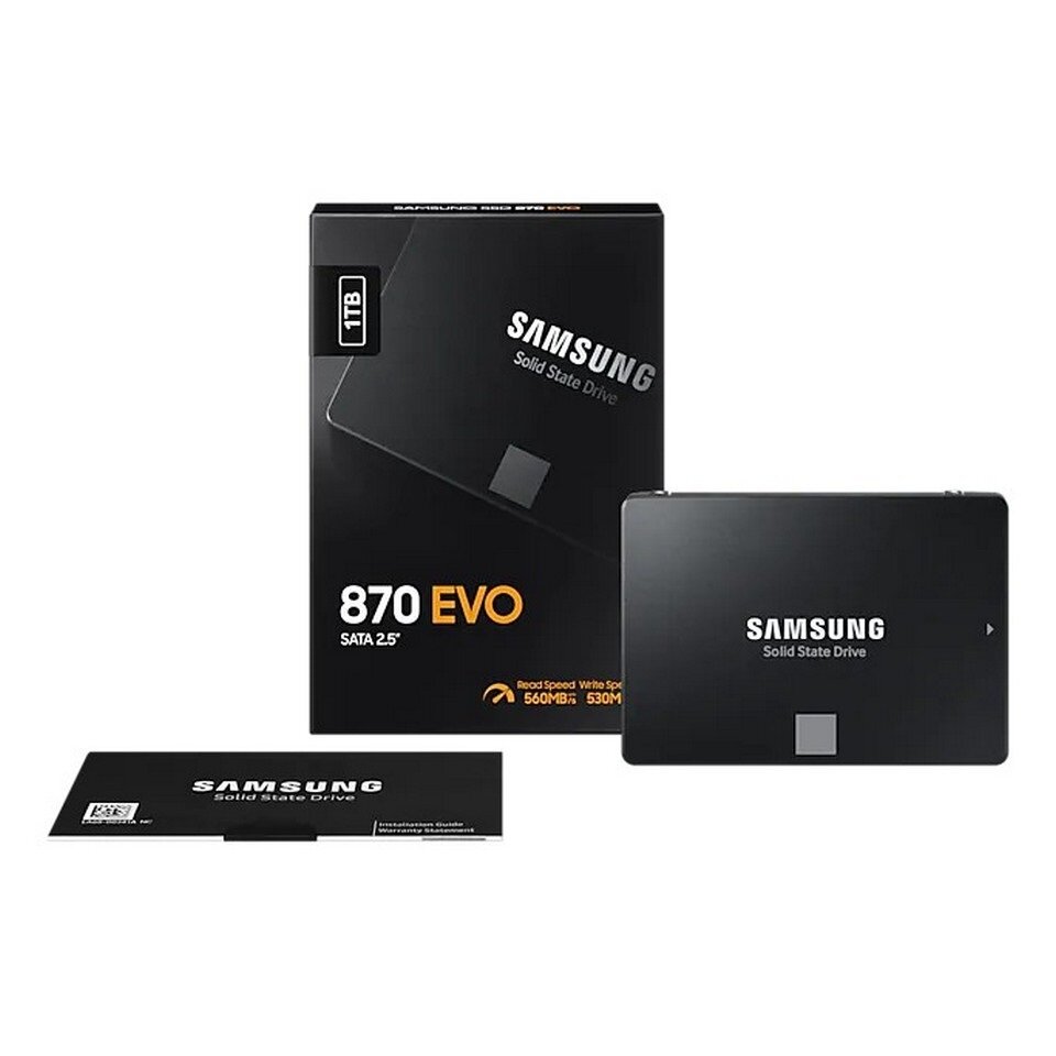 Накопитель SSD Samsung 1Tb SATA III 870 EVO 2.5" (R560/W530MB/s) (MZ-77E1T0BW)
