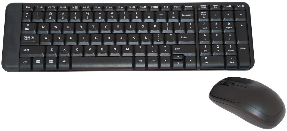 Logitech Комплект клавиатура + мышь Logitech MK220 Wireless Combo 920-003236, беспров, черный (USB) (ret)