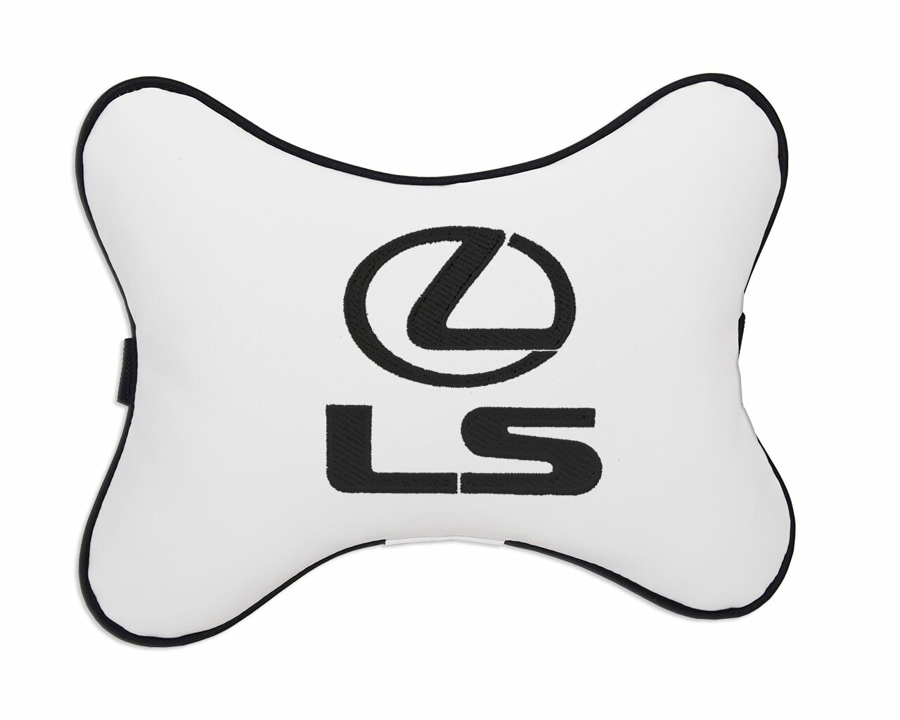 Подушка автомобильная на подголовник белая экокожа LEXUS LS