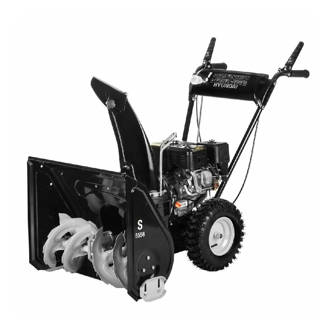 Бензиновый снегоуборщик Hyundai S5556, 5,5 л. с, выброс 11 м, черный