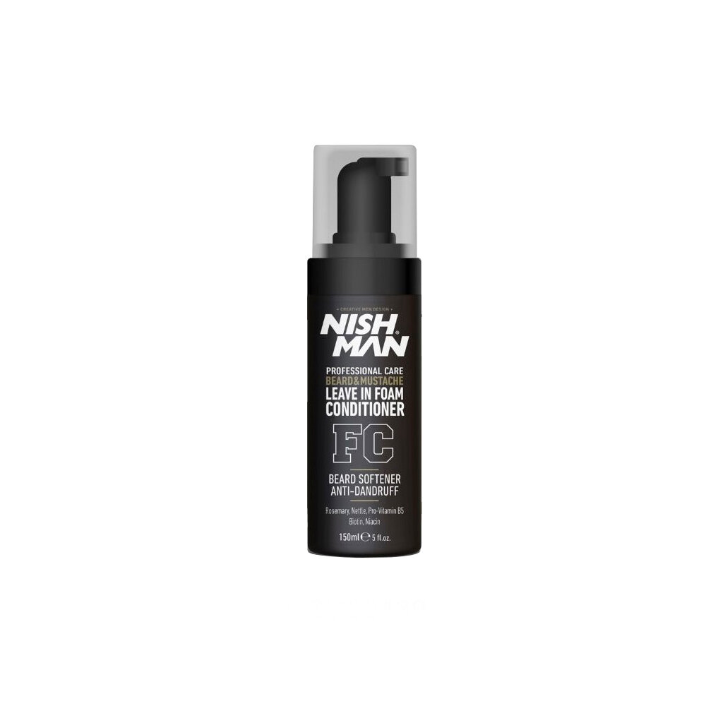 Пена-кондиционер для бороды и усов против перхоти Nishman Beard & Mustache Leave in Foam Conditioner 150ml