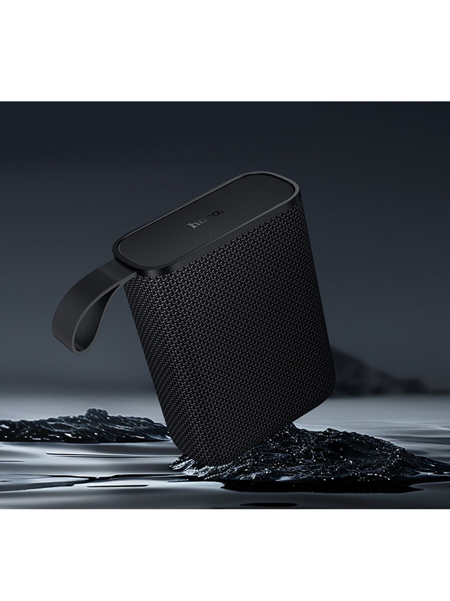 Портативная колонка Hoco HC34 5W, беспроводная Bluetooth колонка IPx4, TF-карта, FM радио, цвет Черный — фото 1