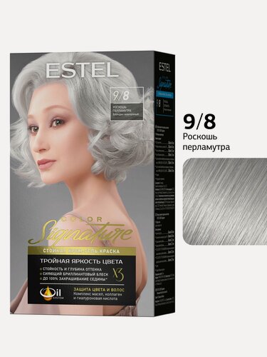 Изображение товара ESTEL Стойкая крем-гель краска для волос COLOR Signature 9/8 Роскошь перламутра