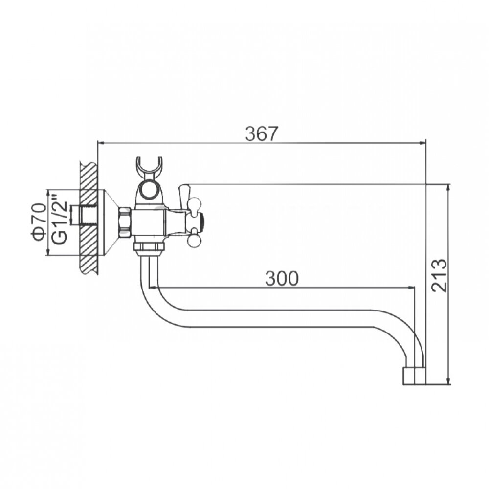 Смеситель LEDEME L2508 для ванны — фото 1