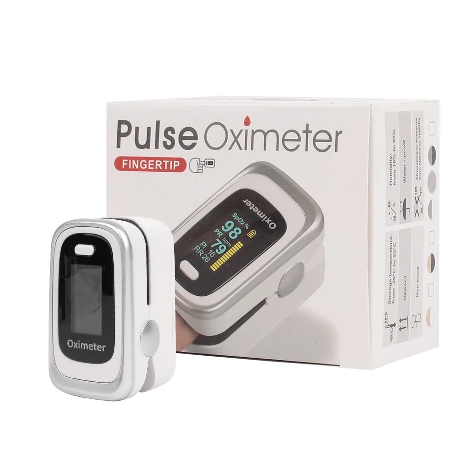 YouCare Pulse Fingertip Oled Портативный оксиметр SPO2 8часовой монитор сна кислород в крови оксиметро De Dedo с футляром пульсоксиметр silver