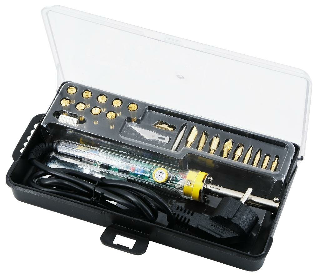 Набор для выжигания с регулировкой нагрева Zhongdi ZD-972H 30-50Вт 21 насадки