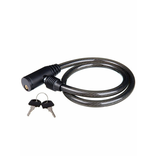 Тросик велосипедный с замком 720 мм/пластик/металл/безопасность