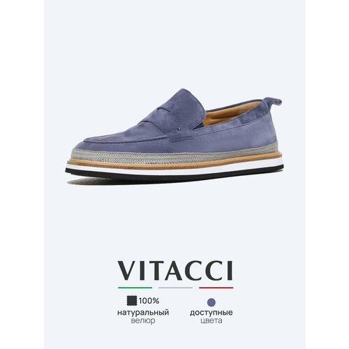 фото Лоферы vitacci, размер 45, синий