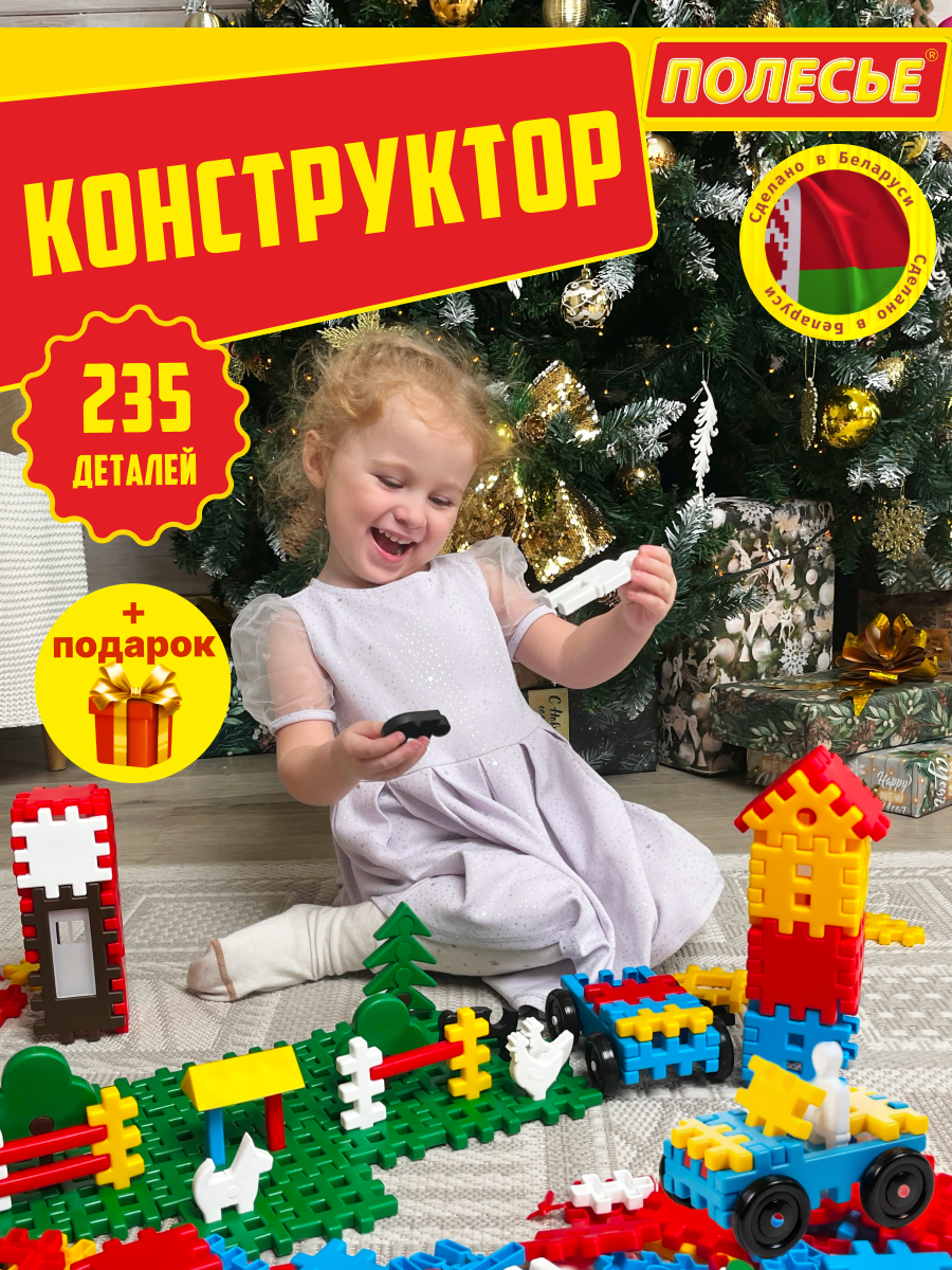 Конструктор "Семья" Полесье развивающий для детей 235 элементов