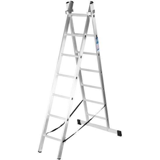 Ремоколор Лестница двухсекционная универсальная алюминиевая 7 ступеней 63-2-007