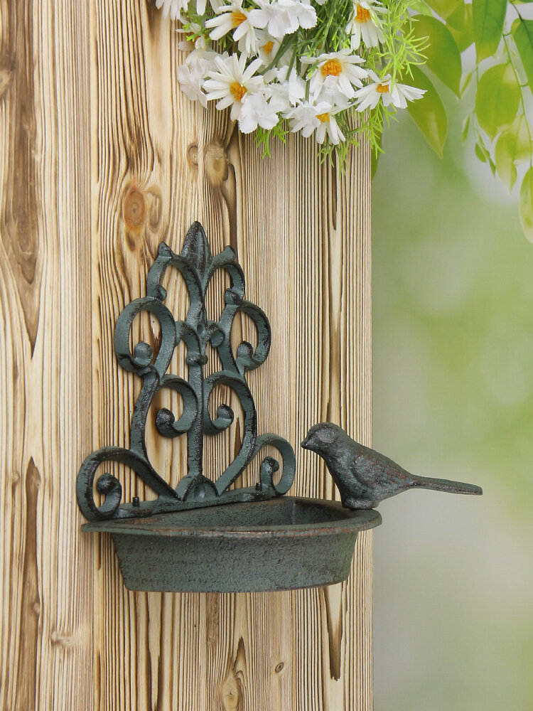 Кормушка Iron Garden для птиц настенная чугун чёрный матовый