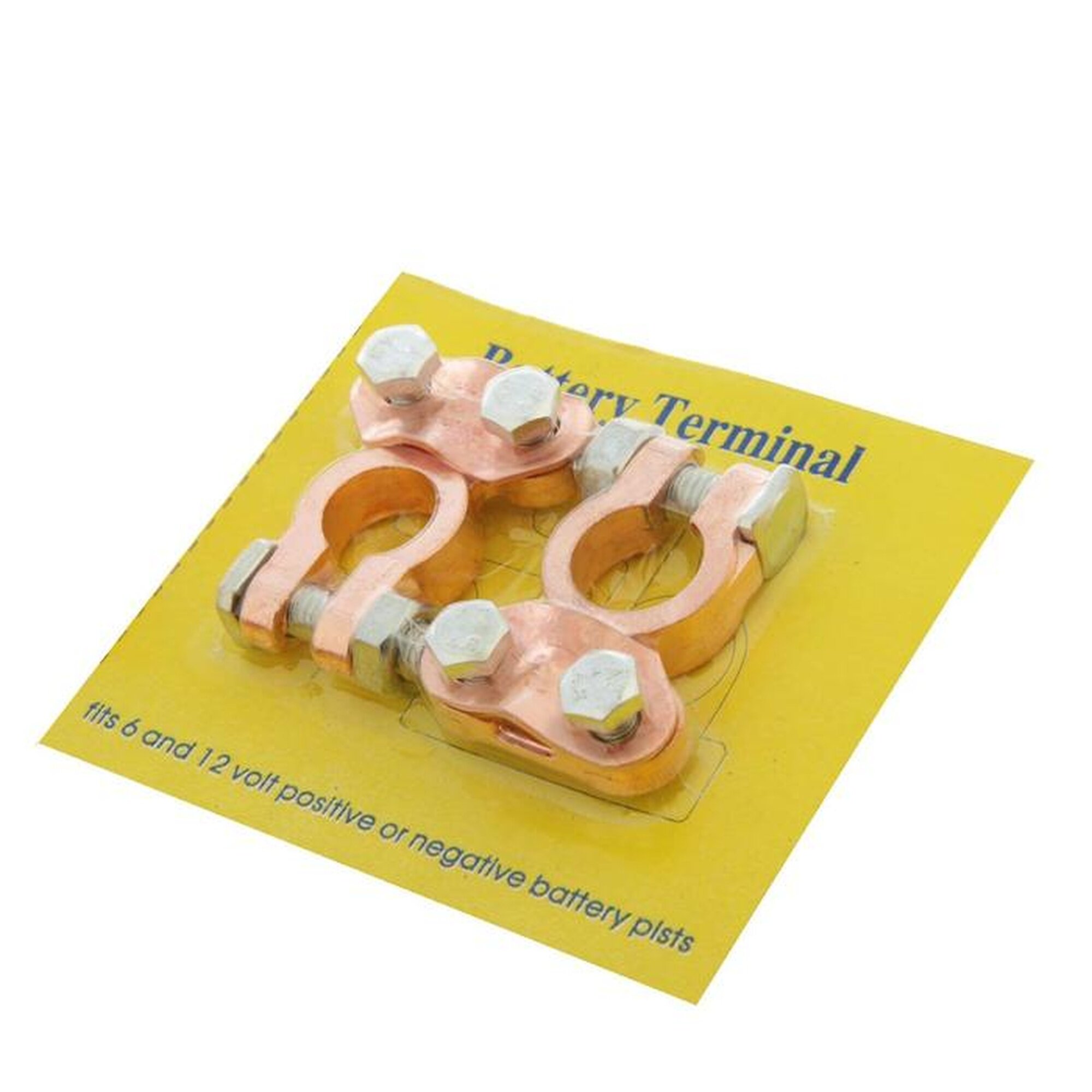 Клеммы АКБ Сима-ленд К-014 универсальные металл золотистые 2 шт