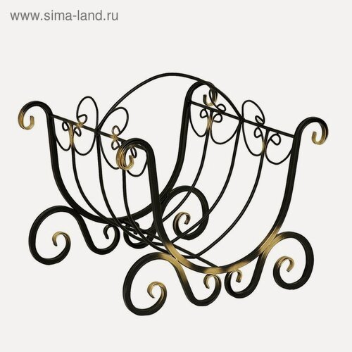 Изображение товара Дровница Master "Ажур", кованая, стальная, 60 x 60 x 55 см, черная