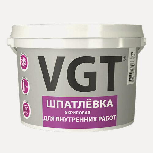 Изображение товара Шпатлевка акриловая для внутренних работ VGT (18кг)