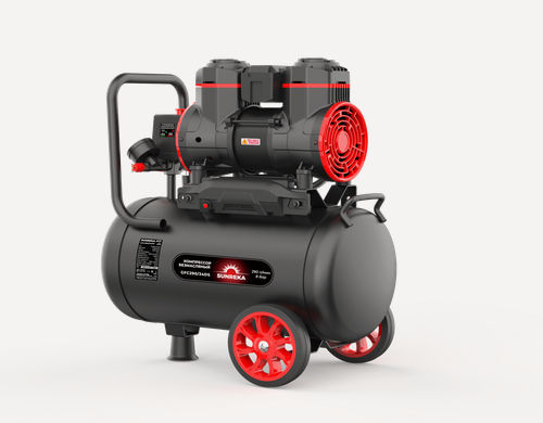 Изображение товара Поршневой безмасляный тихий компрессор SUNREKA GFC290/24DS (1.5 кВт, 290 л/мин, 24 л 220В)
